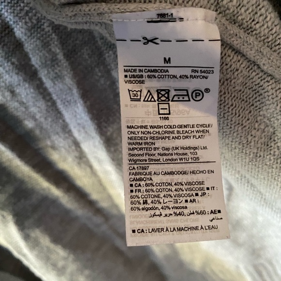 Size M Gap Grey Knit Cardigan - Picture 3 of 4
